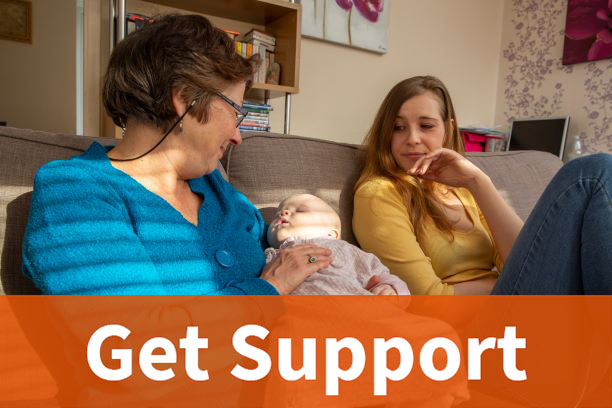 Young parent receiving support